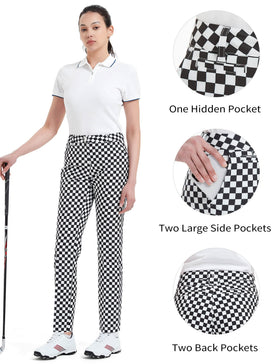 Bakery golf pants with YKK zip fly for durable, smooth closures.