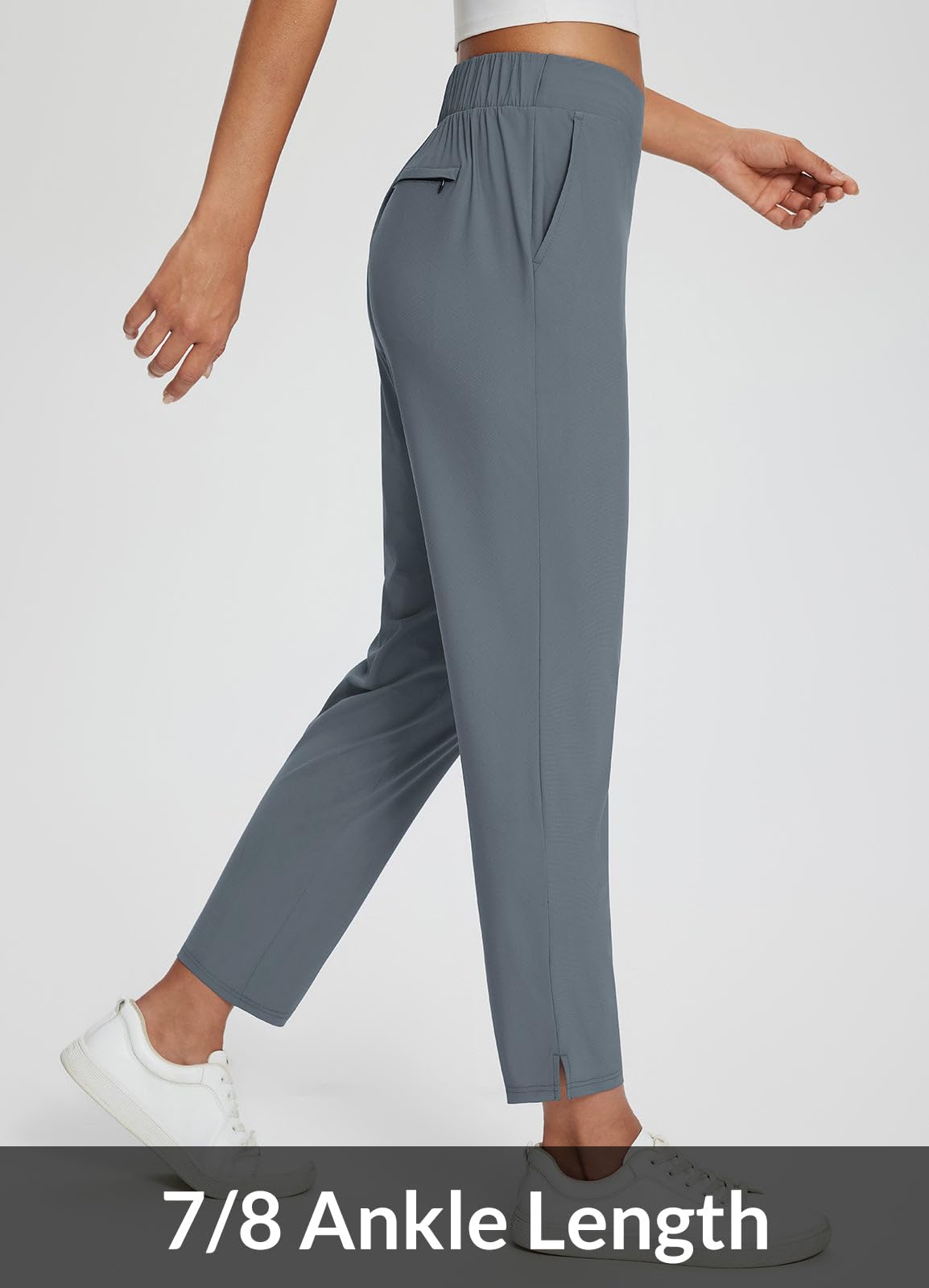 Baleaf elastic waistband with inner drawcord for a secure, comfortable fit.