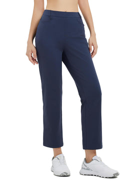 Baleaf fleece-lined golf pants front view showing warm fabric and tailored drape