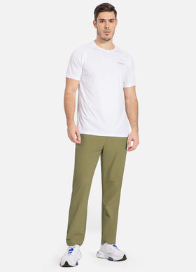 Olive Baleaf pants in size S, versatile for golf, running, and daily wear.
