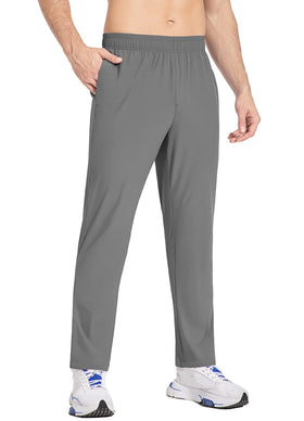 Baleaf men's nylon running pants, front view, ideal for training and daily wear.