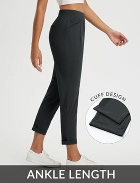 Baleaf flat waistband with mockfly supports formal and casual looks.