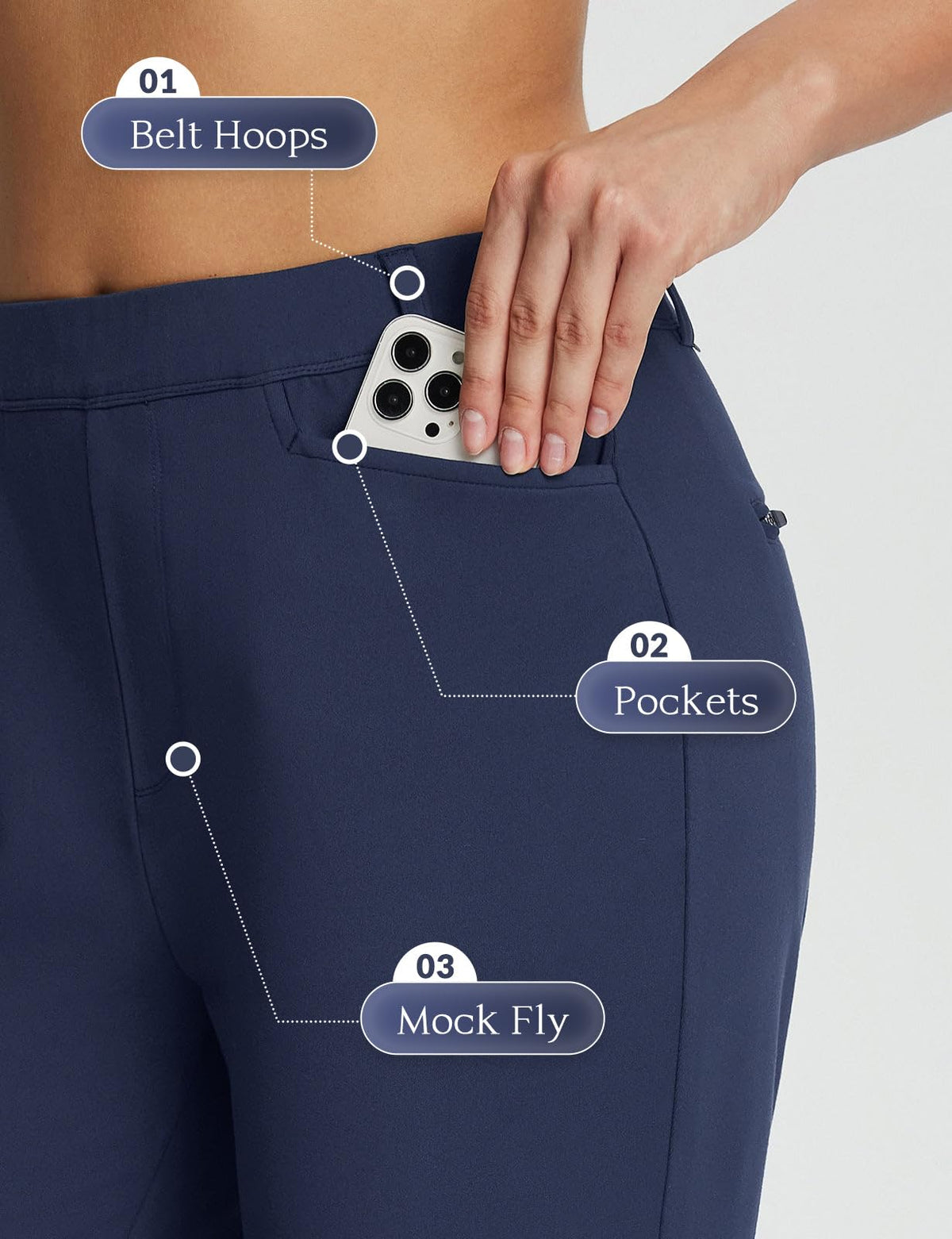 baleaf tummy-control design creates a streamlined silhouette