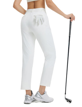Baleaf tummy-control straight-leg pants slim the silhouette with flexible stretch.