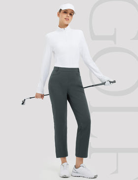 Baleaf fleece-lined golf pants back pockets for secure storage on course