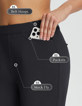 Baleaf elastic waist pants provide adjustable comfort for various body shapes.