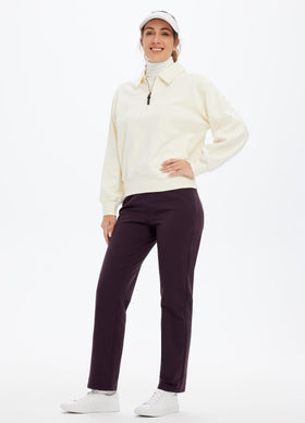 Baleaf fleece-lined pants athletic setting in purple XS for golf or run