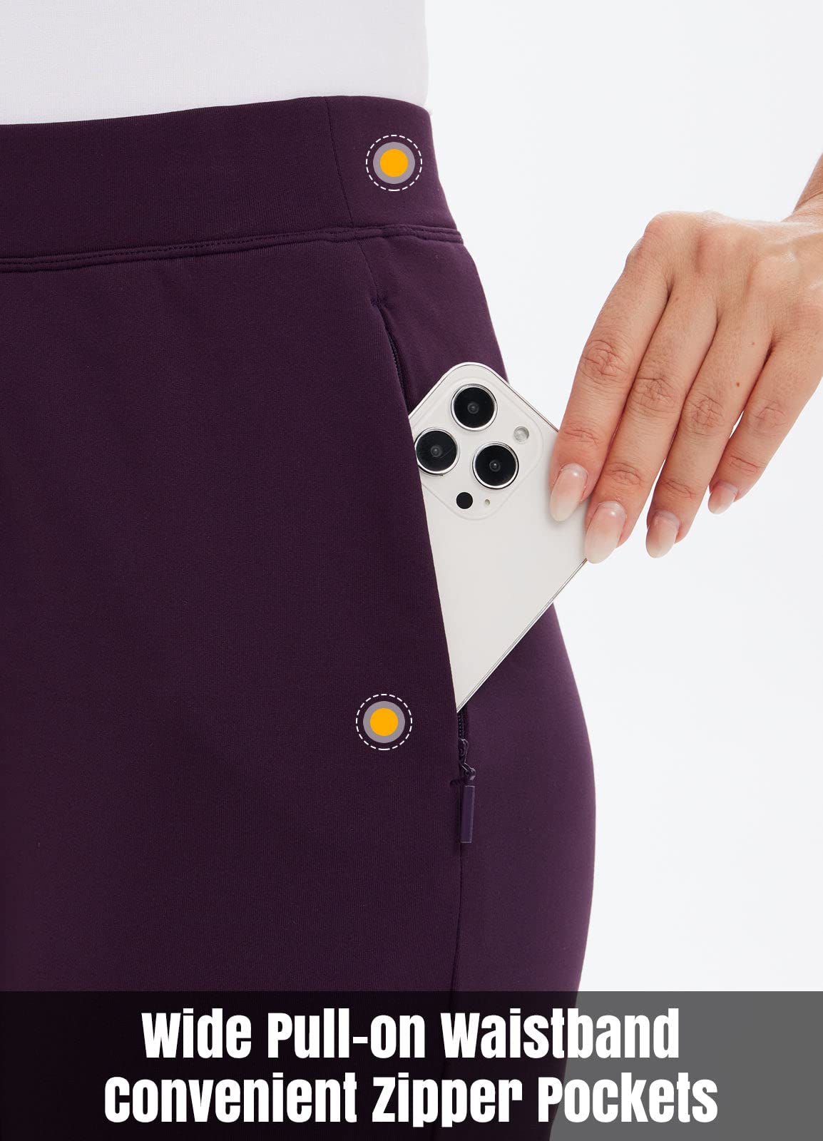 Baleaf fleece-lined pants full-length pose for versatile wear