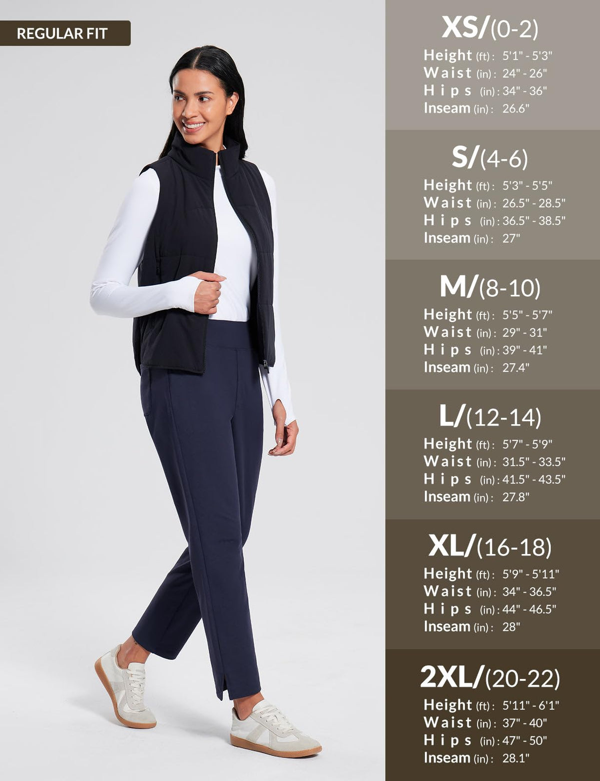 Baleaf fleece-lined pants navy color styled for casual work or weekend