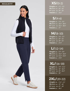 Baleaf fleece-lined pants navy color styled for casual work or weekend