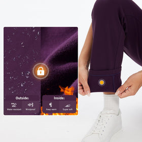 Baleaf fleece-lined pants side pocket view for secure storage