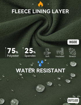 Baleaf fleece-lined pants water-repellent fabric protects on light rain