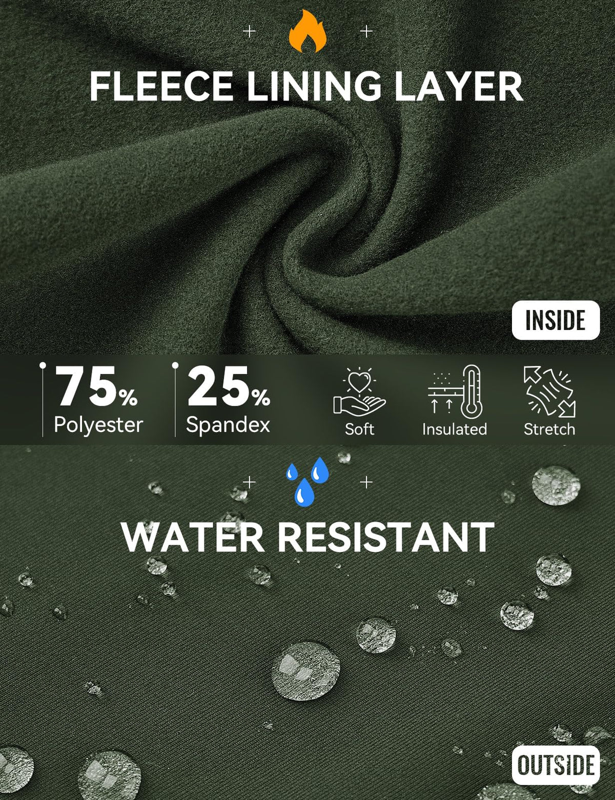 Baleaf winter fleece-lined pants provide warmth for outdoor activities