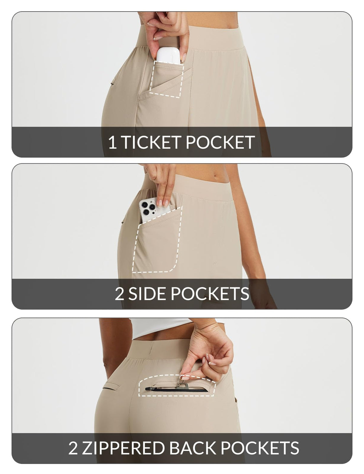 baleaf women's khaki dress pants ideal for travel and flights' comfort