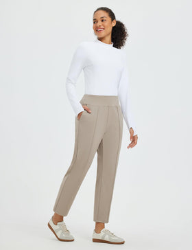 Baleaf khaki travel pants ideal for flights and quick errands with practical design.