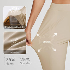 baleaf womens khaki work pants pockets detail with side pocket highlight