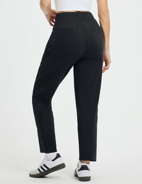 Baleaf Women's Travel Pants 7/8 ankle length flatters legs and lengthens silhouette.