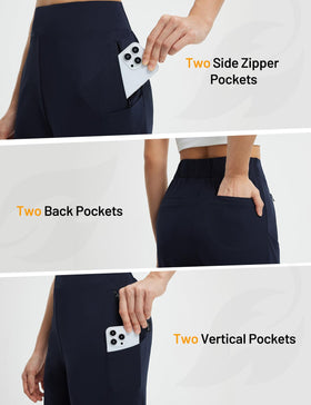 Baleaf 7/8 ankle-length travel pants elongating the silhouette