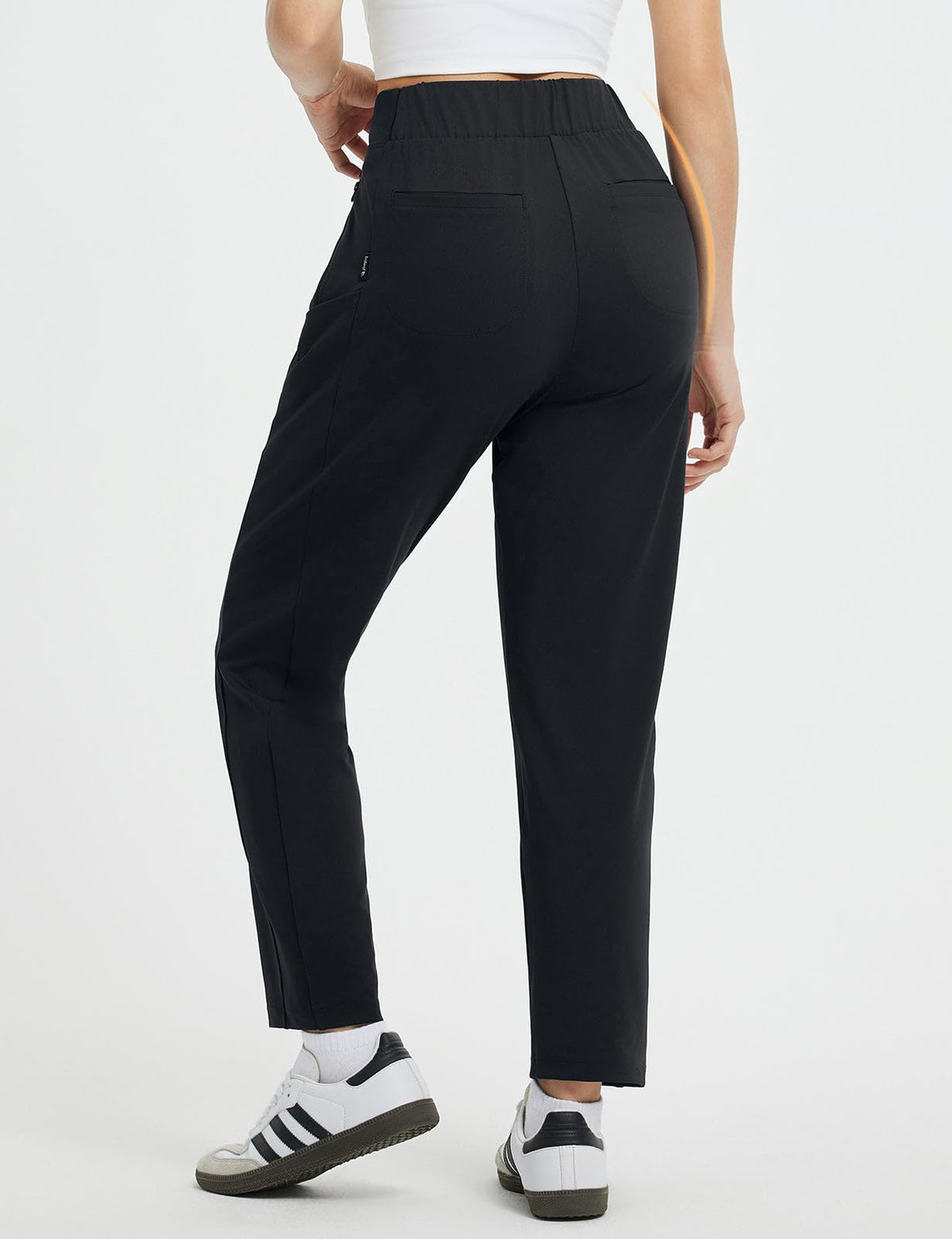 baleaf Women's Travel Pants ankle-length 7/8 cut elongating silhouette.