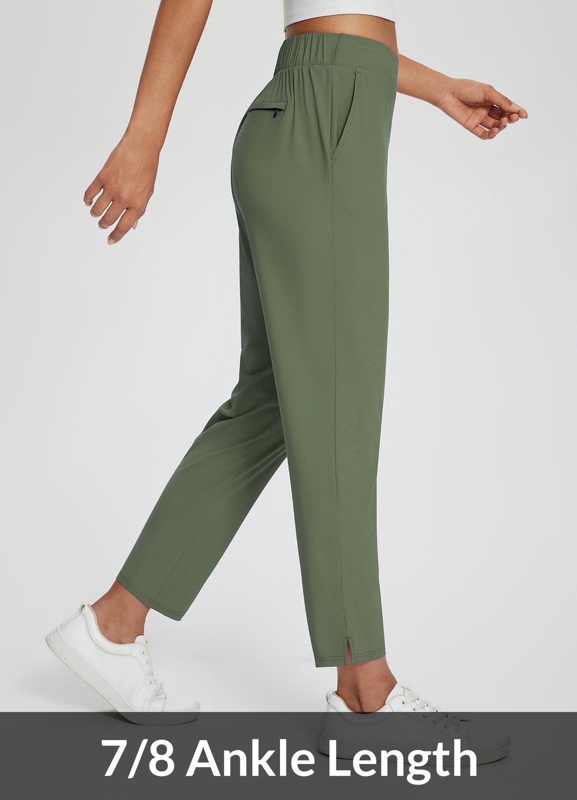 Baleaf elastic waistband with inner drawcord delivers secure, adjustable fit.