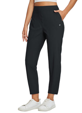 Baleaf women's travel pants with zipper pockets for secure storage on the go.