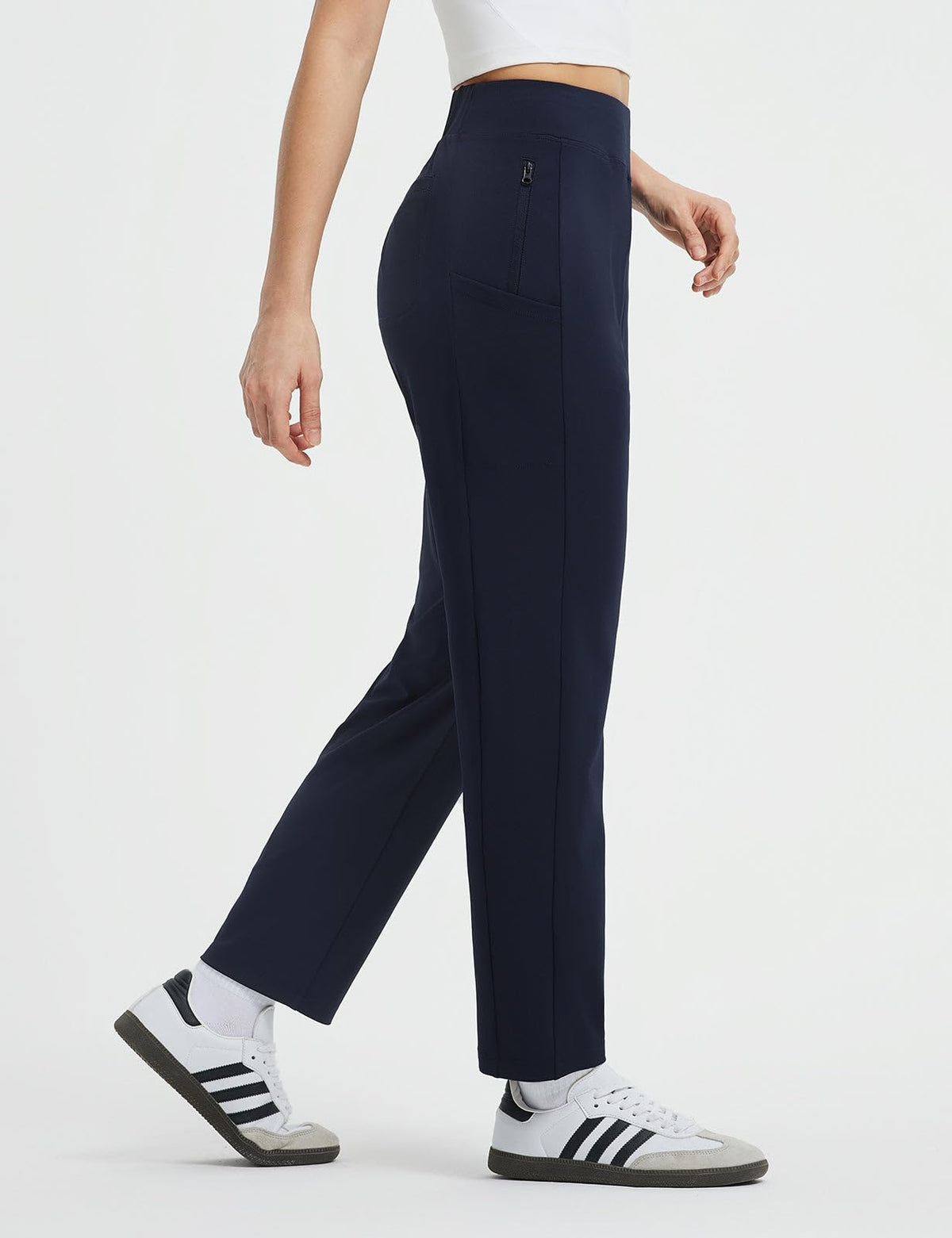 Baleaf pants with zippered thigh pockets securing valuables during commutes