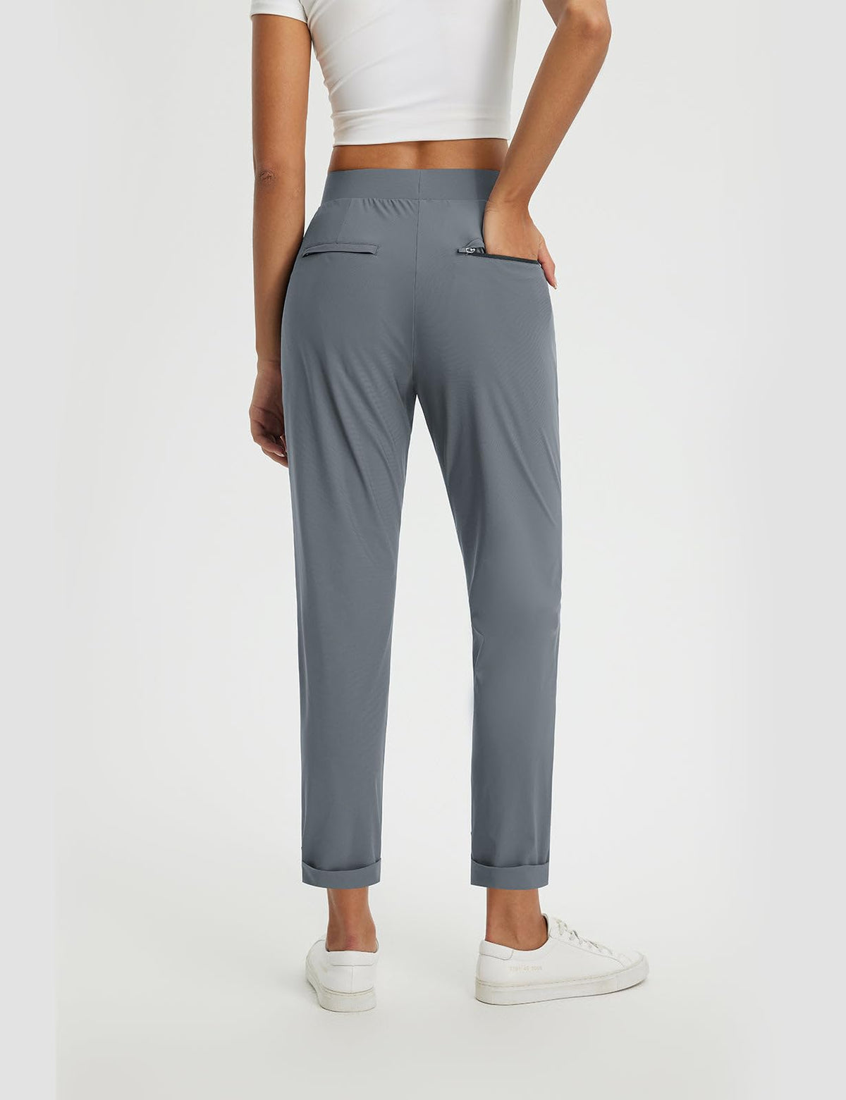 Baleaf 7/8 ankle length pants with cuff for seasonal transitions.