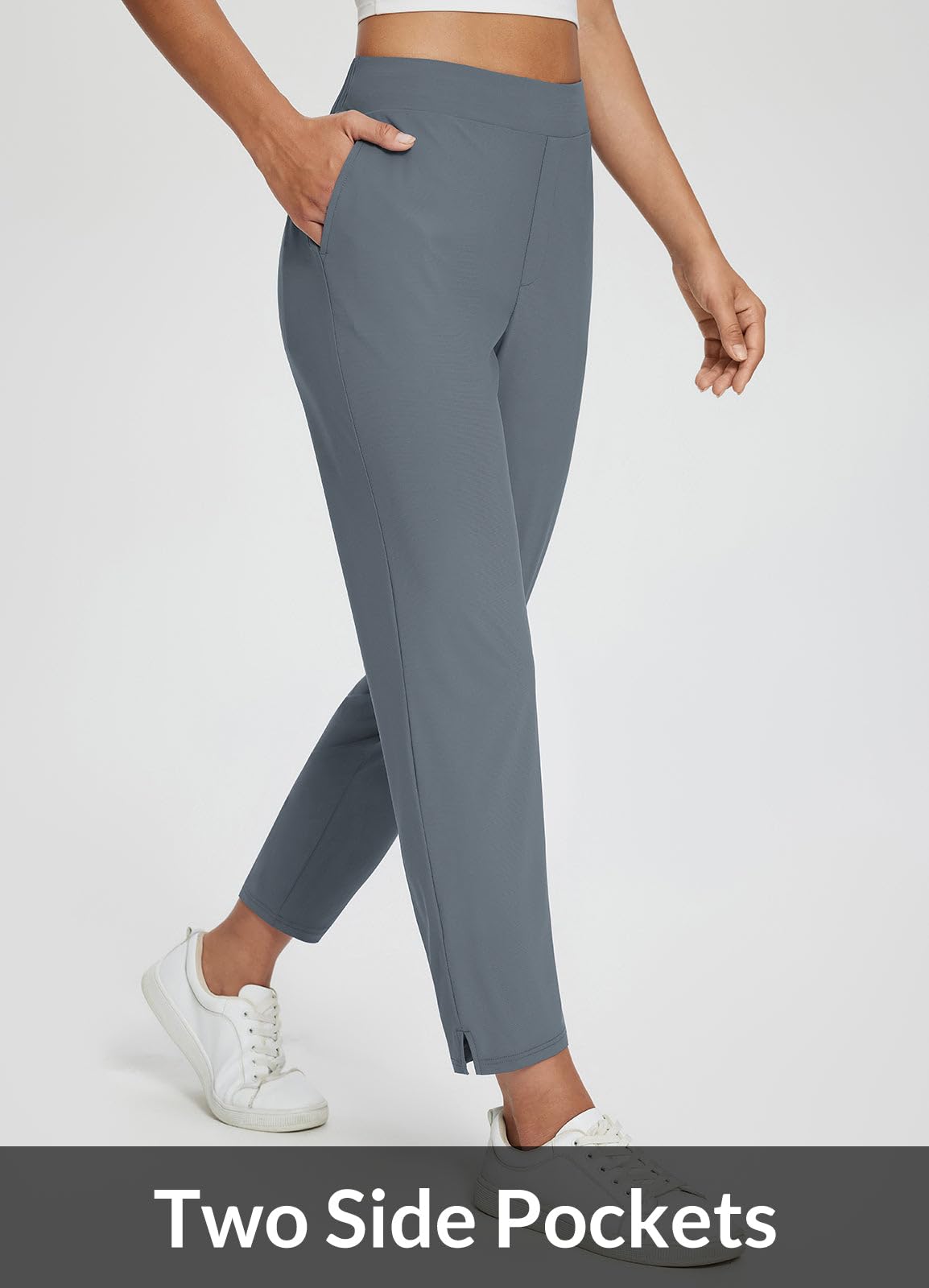 baleaf women's work pants dark grey fabric offering durable business casual wear