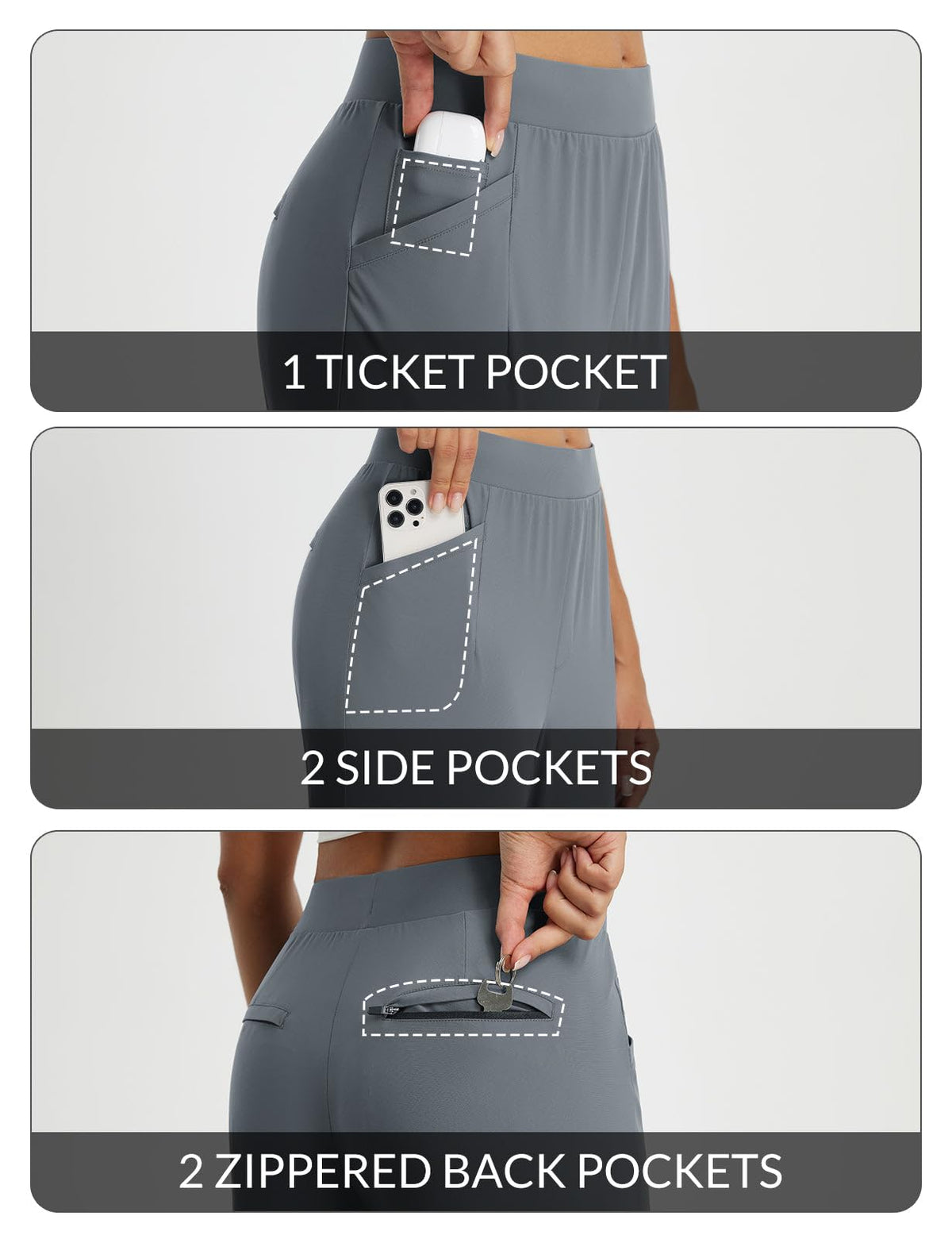 baleaf women's work pants 7/8 ankle length, versatile for work, travel, and golf.