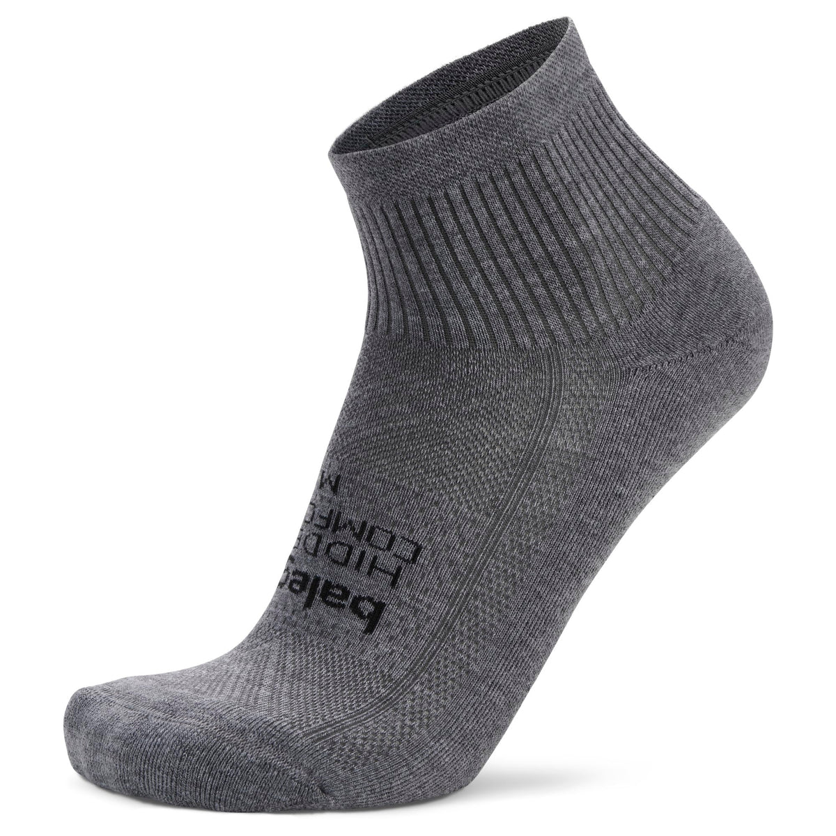 Balega Hidden Comfort quarter sock cushioning supports active feet during runs.