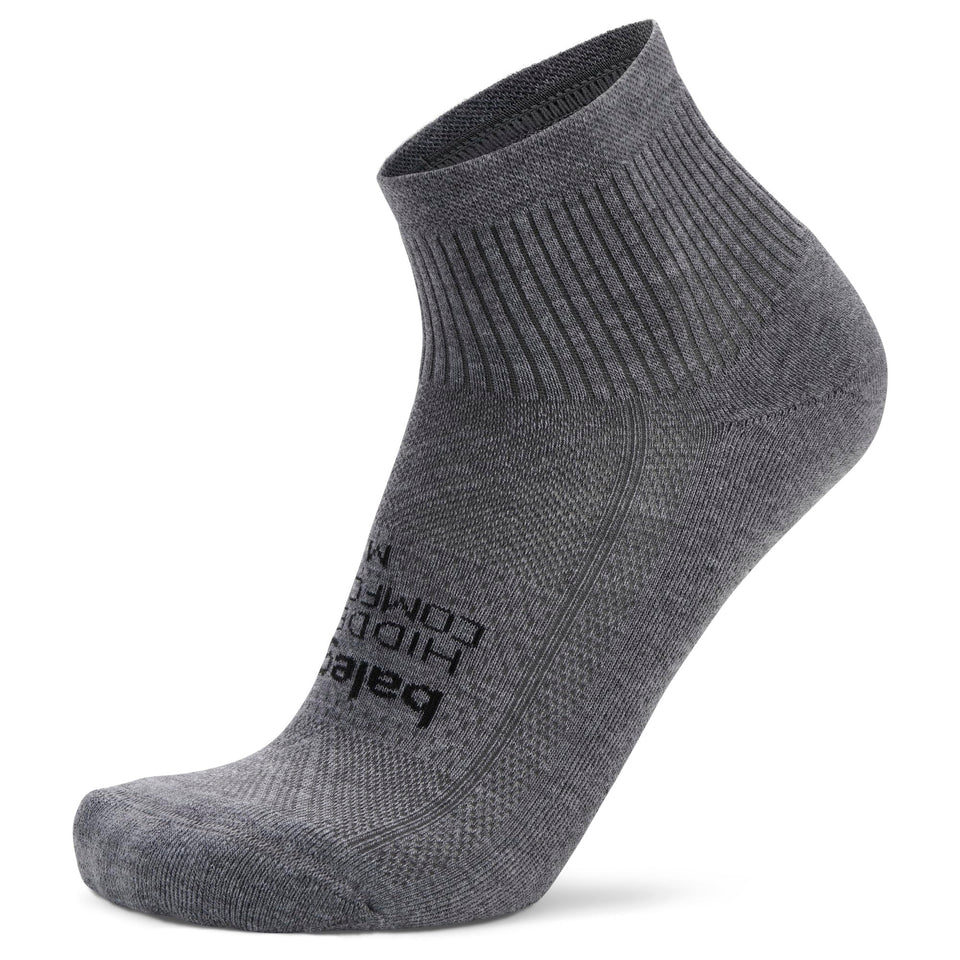 Balega Hidden Comfort quarter sock cushioning supports active feet during runs.