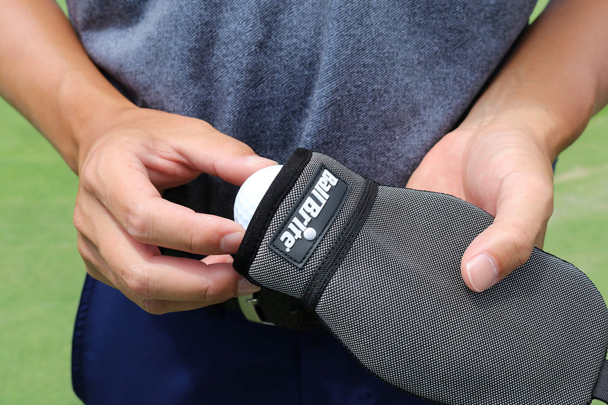 BallBrite dimple-cleaning action scrubs dimples for better flight and roll.
