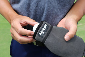BallBrite dimple-cleaning action scrubs dimples for better flight and roll.