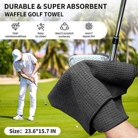 BAPOTH towel clip-on attached to bag for easy on-course access