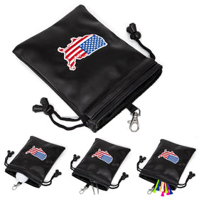 Barudan Golf 6x7 inch pouch size viewed from front angle on table