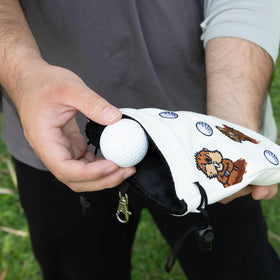 Barudan Golf valuables pouch stores tees, markers, and tools along with valuables on the course.