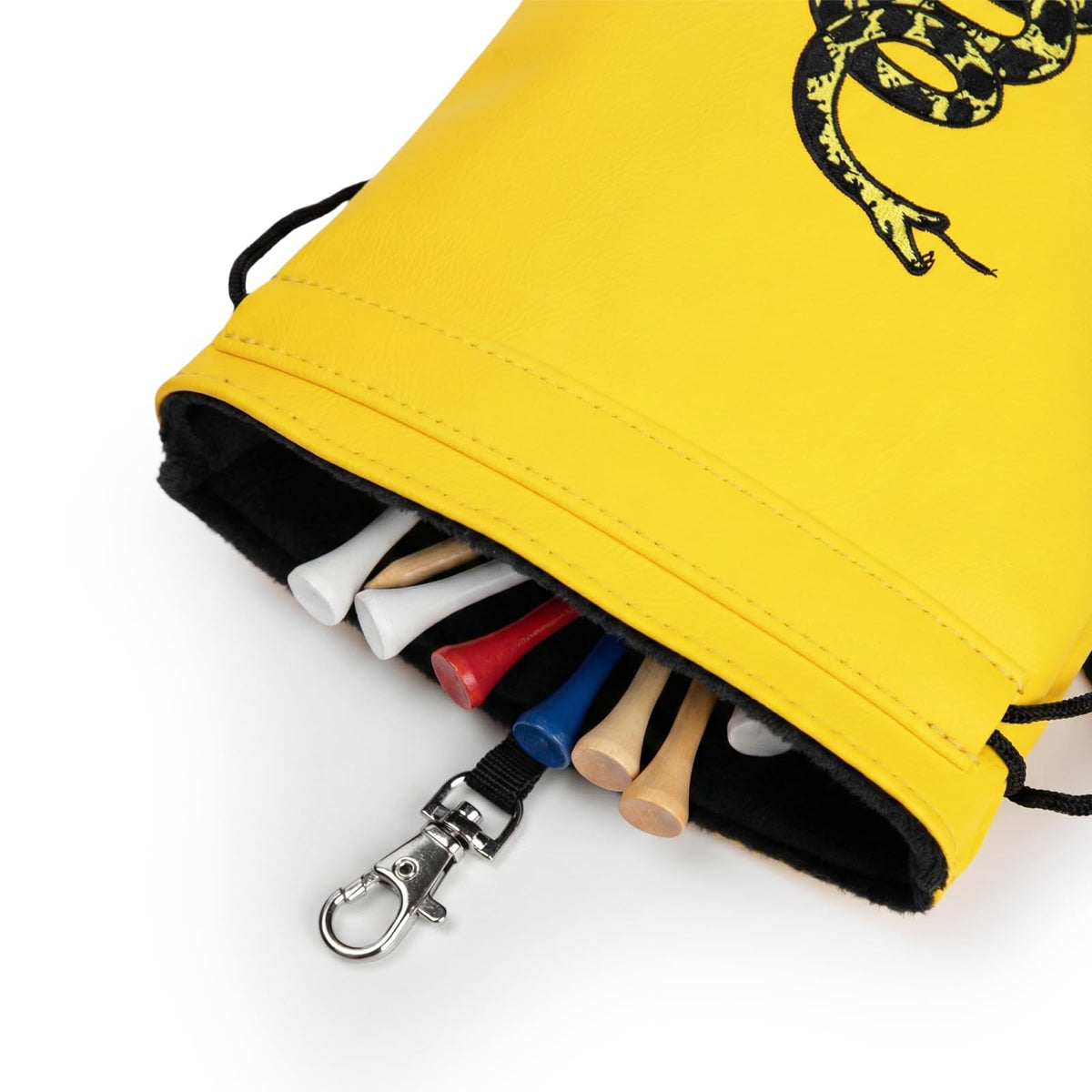 Barudan Golf American Flag Valuables Pouch in white with drawstring keeps essentials handy