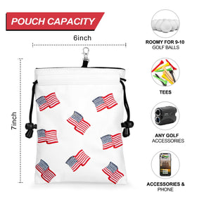 Barudan Golf Patriotism Valuables Pouch offers ample storage for tees and markers.