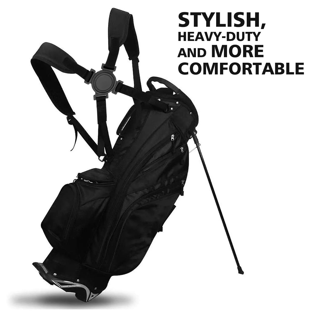 Barudan Golf Bag Strap fits 4-D rings for broad bag compatibility