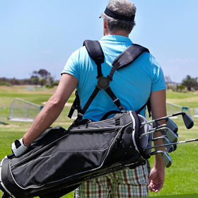 Barudan Golf Bag Strap back view highlighting attachment points for quick replacement