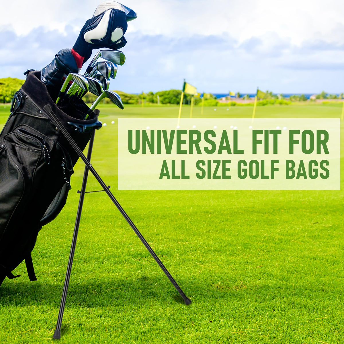 Barudan Golf foldable legs extend for portable, easy-to-carry bag support