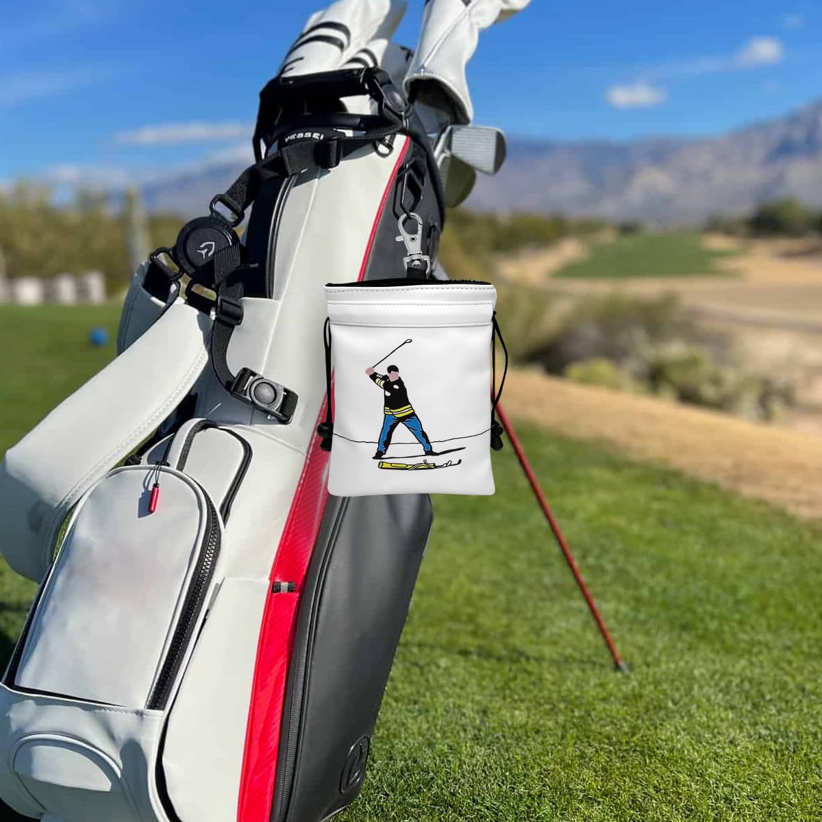 Barudan Golf golf accessories storage pouch neatly holds tees, markers, and tools.