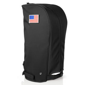 Barudan Golf rain hood on bag, front view showing universal fit for 8.5–9 inch bags