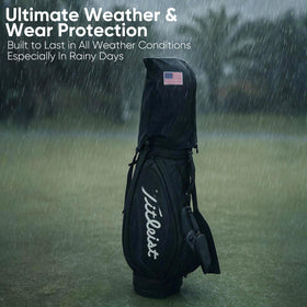 Barudan Golf hood adjusted for a tight seal on different bag shapes