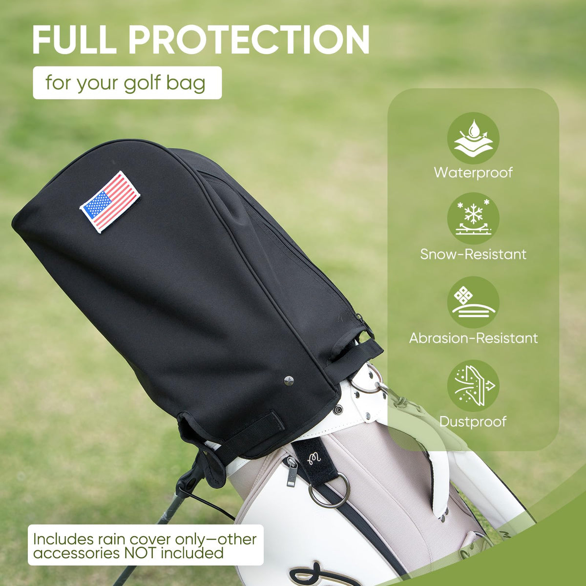 Barudan Golf rain hood showcases welded seams for durable all-weather protection