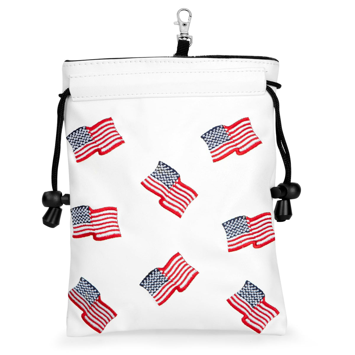 Barudan Golf Patriotism Valuables Pouch, white, compact storage for valuables on the course.