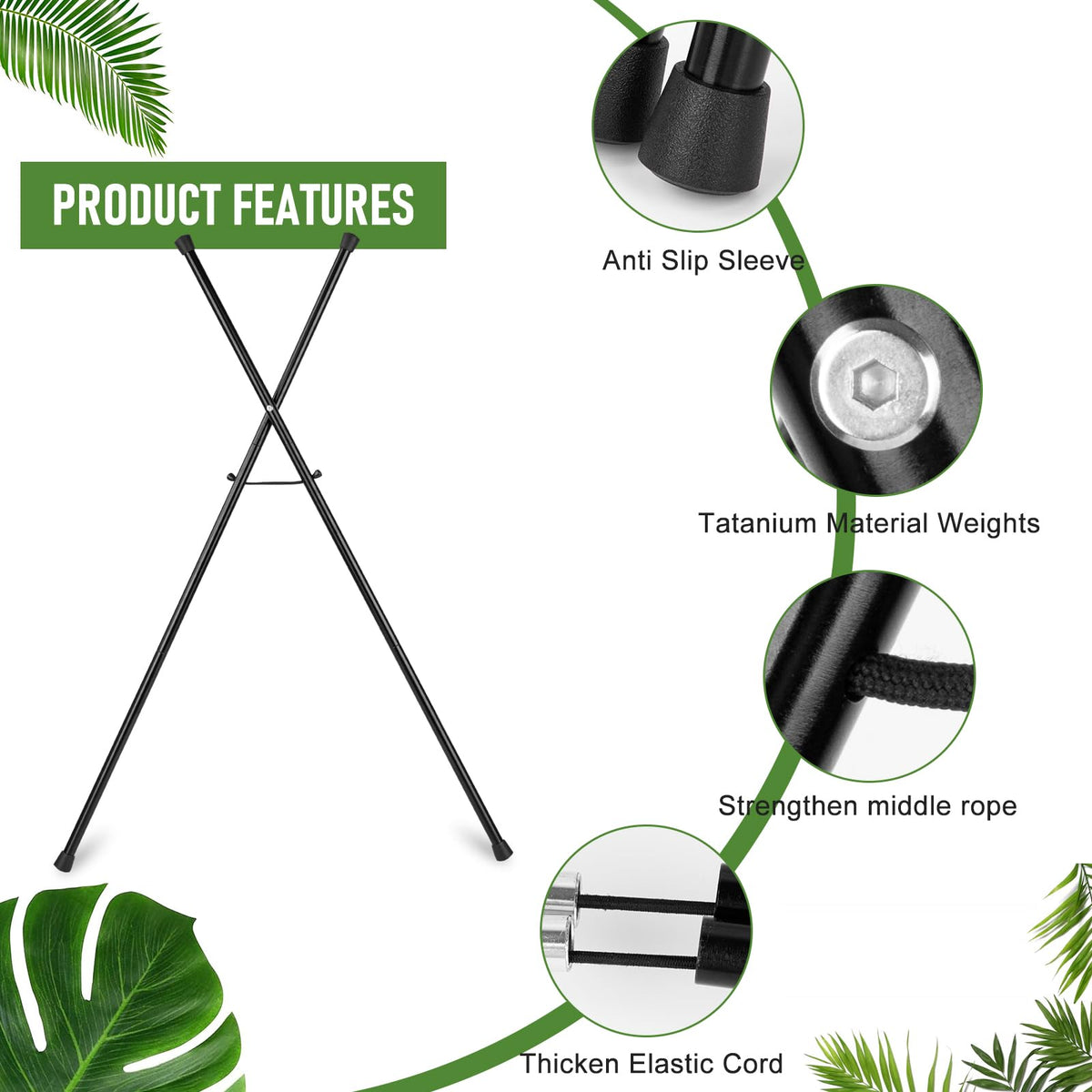 Barudan Golf portable carry stand shown in compact carry position