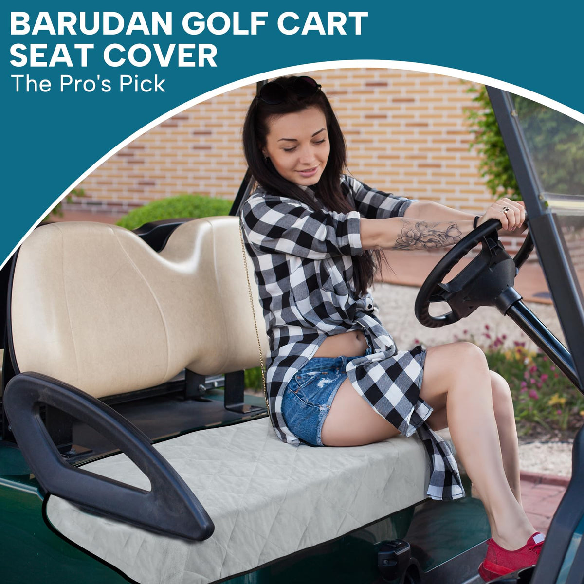 Barudan Golf seat cover easy-installation removal for quick setup between holes