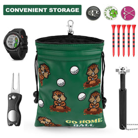 Barudan Golf synthetic leather green pouch ideal for on-course essentials.