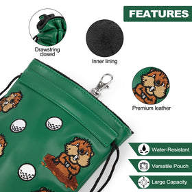 Barudan Golf 6x7 inch tee storage area keeps tees and markers organized.
